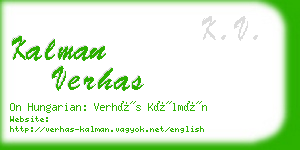 kalman verhas business card